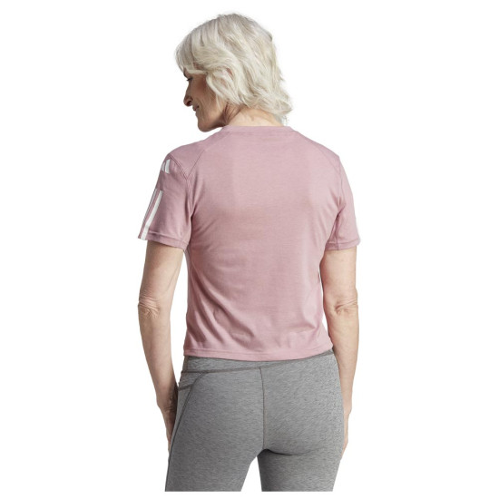 Adidas Γυναικεία κοντομάνικη μπλούζα Train-Essentials 3-Stripes Cropped Tee